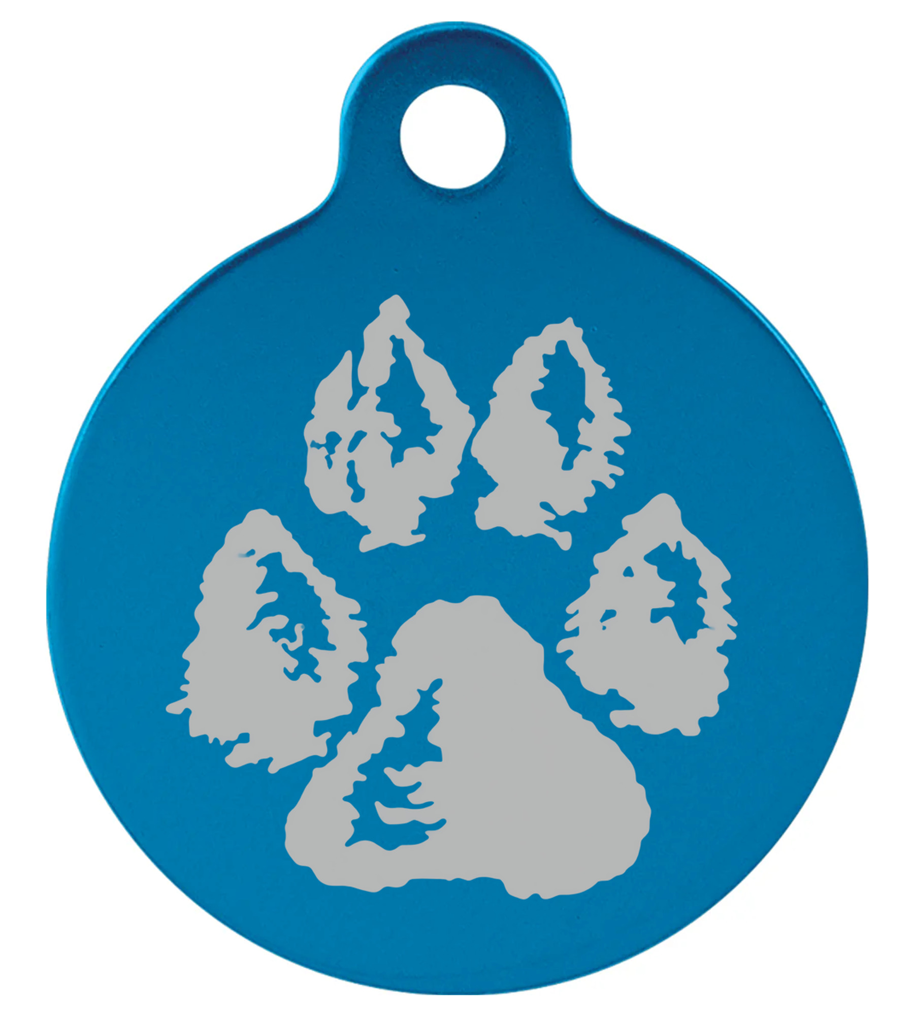 Anodized Aluminum Round Pet Tag with Tab